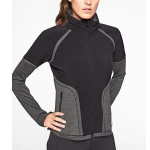 Athleta XS Black, Gray Jump Step Convertible Hooded Jacket